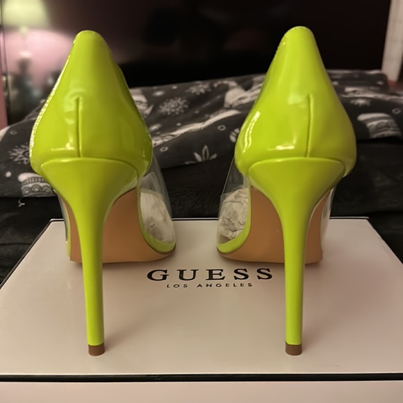 GUESS Neon Green Heels - Picture 5 of 9